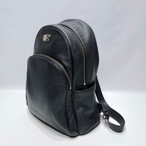 Michael By Michael Kors Black Pebble Leather Backpack Gold Hardware - Picture 4 of 16